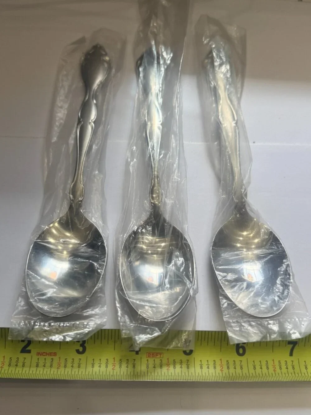 3 Oneida CANTATA Stainless Steel Oval Soup‎ Spoons